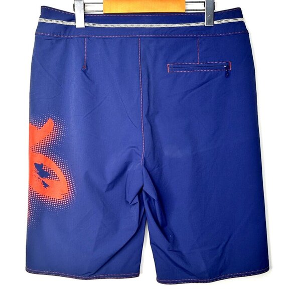 Tommy Bahama Mens Board Shorts Hawaiian Relax Blue Red Floral Print Size 34 - Picture 2 of 16